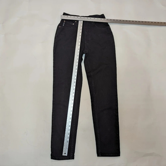 Vintage Y2K Black Straight Leg Classic Denim Jeans Cotton - 8L - Picture 3 of 10